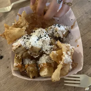 Tofu wonton chips