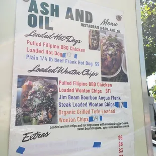 a menu for a restaurant