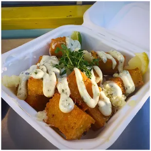 Polen-Tots with Monterey Jack Cheese &amp; a Citrus Aioli