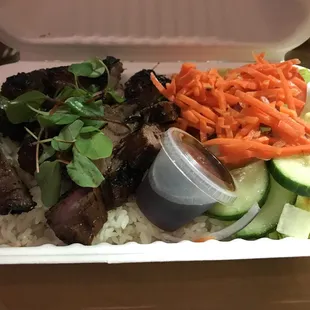 Bourbon Steak over Rice
