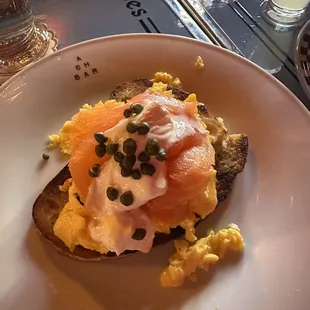 Soft Scrambled Eggs on Toast