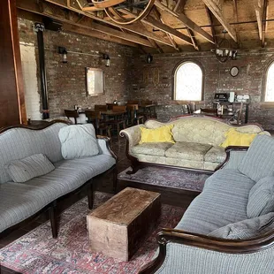 Upstairs.