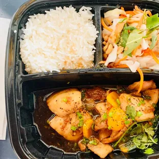 Togo take out ca Steam white rice, fish, and salted egg - Cm C Kho Trng Mui