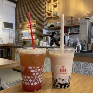 Strawberry Black Tea, Hong Kong Milk Tea