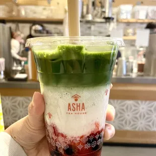 Strawberry Matcha Latte