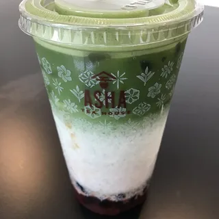 Blood Orange Matcha Latte