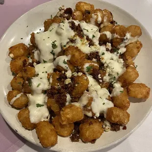 Irish Blue Cheese and Bacon Tater Tots