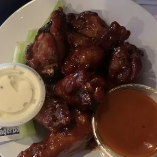 Bbq wings with a side of mild