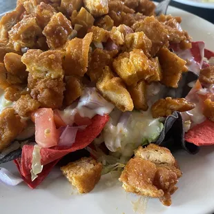Buffalo chicken nachos