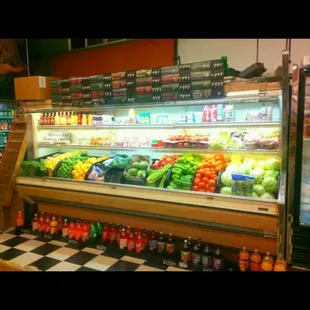 a display of fresh produce