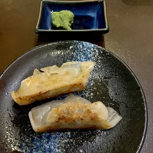 Pork pan fried dumplings gyoza