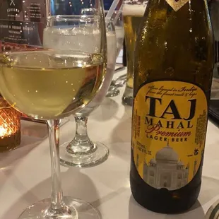 They have the best Pinot Grigio and beer / Taj Beer