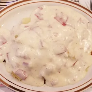 Creamed chipped beef over home fries - yummy!