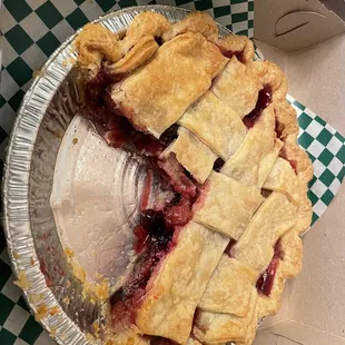 Cutting into the flaky crust