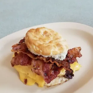 Bacon egg and cheese biscuit