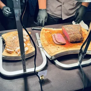 Prime rib and turkey carving station