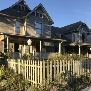 Street view. Parking and entrance in rear
