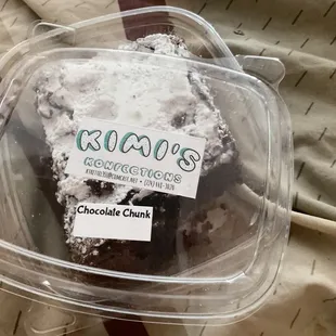Double chocolate brownie packaging