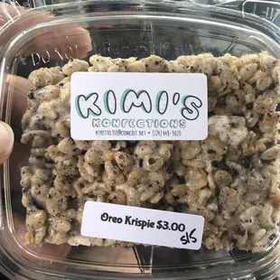 Oreo Rice Krispie treat