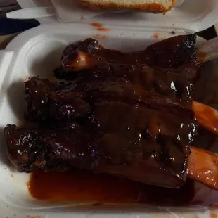 Beef, ribs dinner