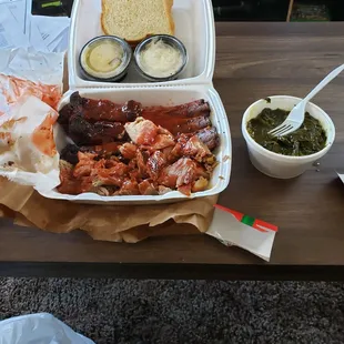 Best bar-b-que i have had in a while!!  food is definently worth every dollar!! They even delivered my food 10 minutes early..