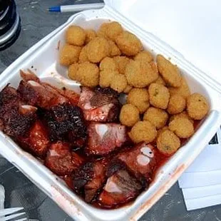 a combo dinner with Tips and Outside, along with some deep-fried Okra. (from eatingmilwaukee.com)