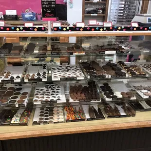 a variety of chocolates