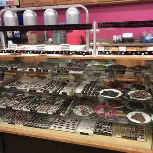 a display of chocolates