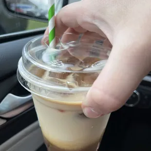 16oz Carmel Iced Latte