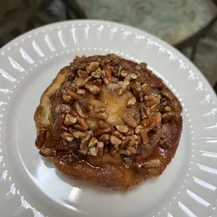 Sticky bun with pecans