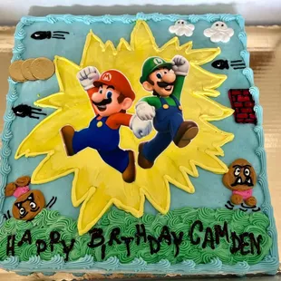 Super Mario Brothers cake.