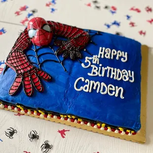 Spider-Man cake.