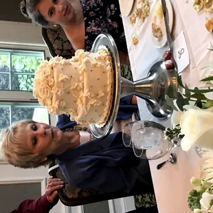 2 layer anniversary cake -sorry its sideways