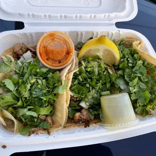 2 Barbacoa Tacos &amp; 1 Pollo Taco