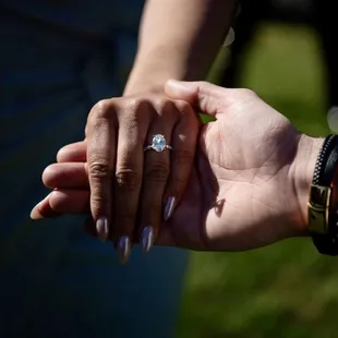 Our beautiful ring! Roxy was amazing throughout the entire process from design, to selection and delivery...Roxy is a Roxstar!