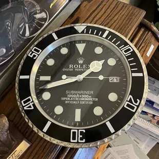 Rolex wall clock in Sarah Ashoori's office.