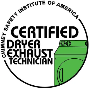 We are also Nationally certified dryer exhaust technicians.