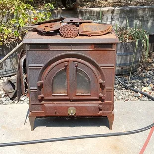First fireplace I ever sold was the replacement for this old wood burning system. Found a similar model for the customer and they loved it.