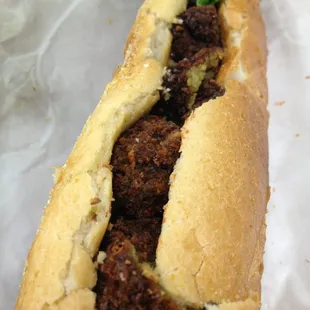 Falafel &quot;sandwich&quot;, more like a sub for only $5.