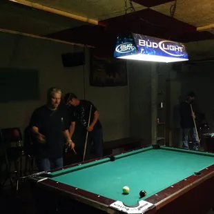a pool table