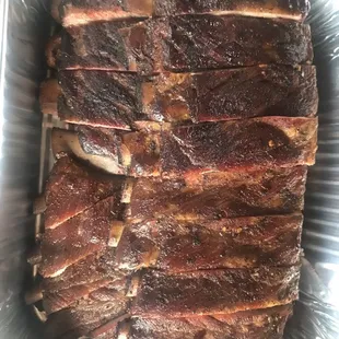 Got two slab of ribs, beautiful.