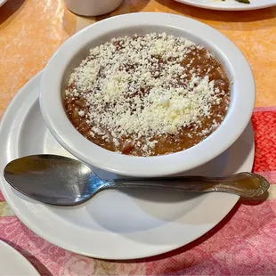 a bowl of soup on a plate