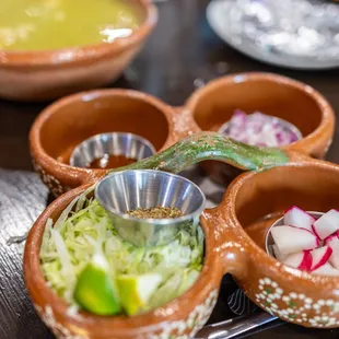 Pozole accoutrements