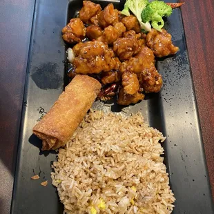 Orange chicken meal