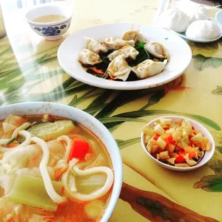 168. Spicy Seafood Udon Noodle Soup /