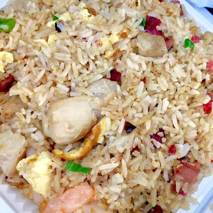 Combo Fried Rice - packed container.