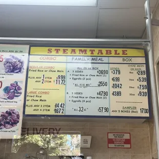 Menu as of October 20, 2024