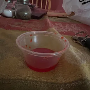 A sad ass amount of sauce