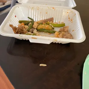 Sharp plastic found in two item.