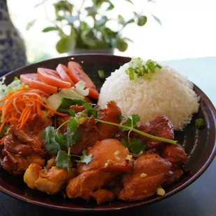 Garlic Butter Chicken with white rice